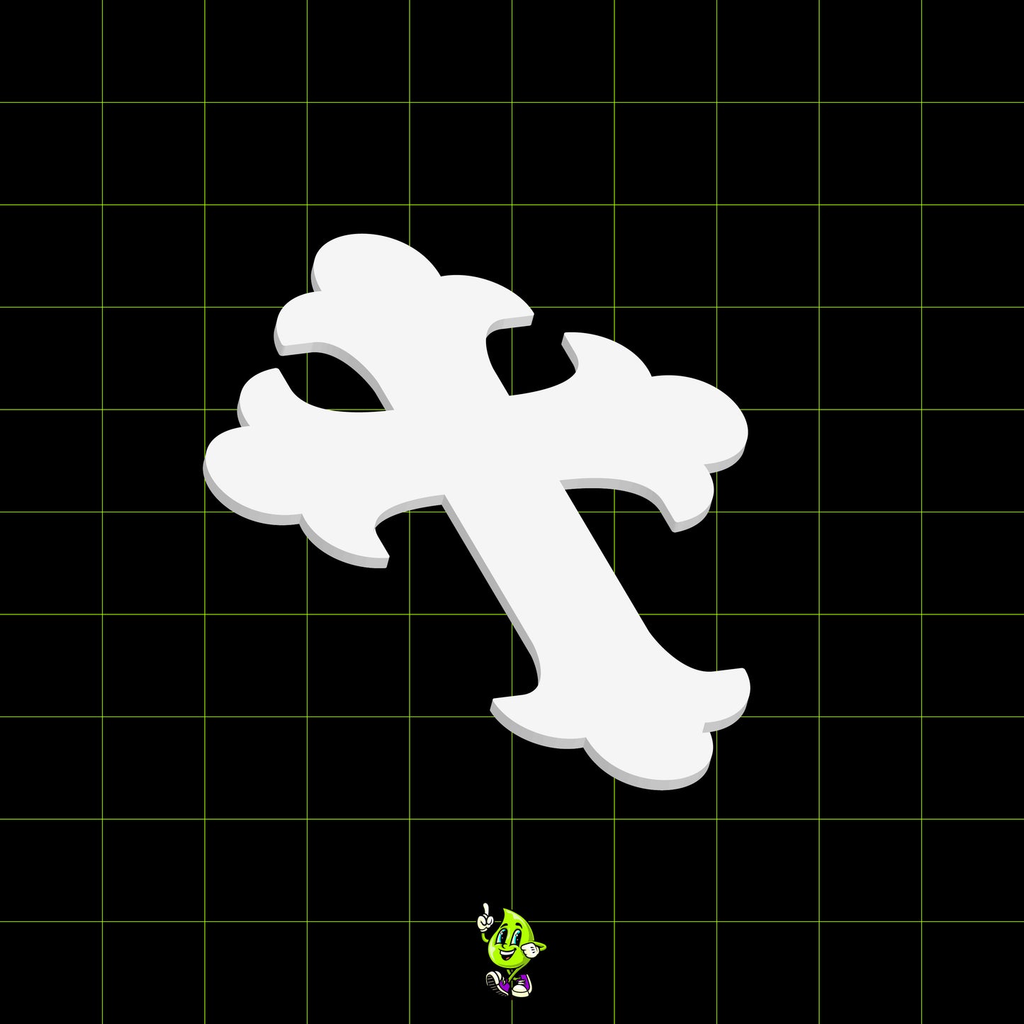 Blank Scallop Cross