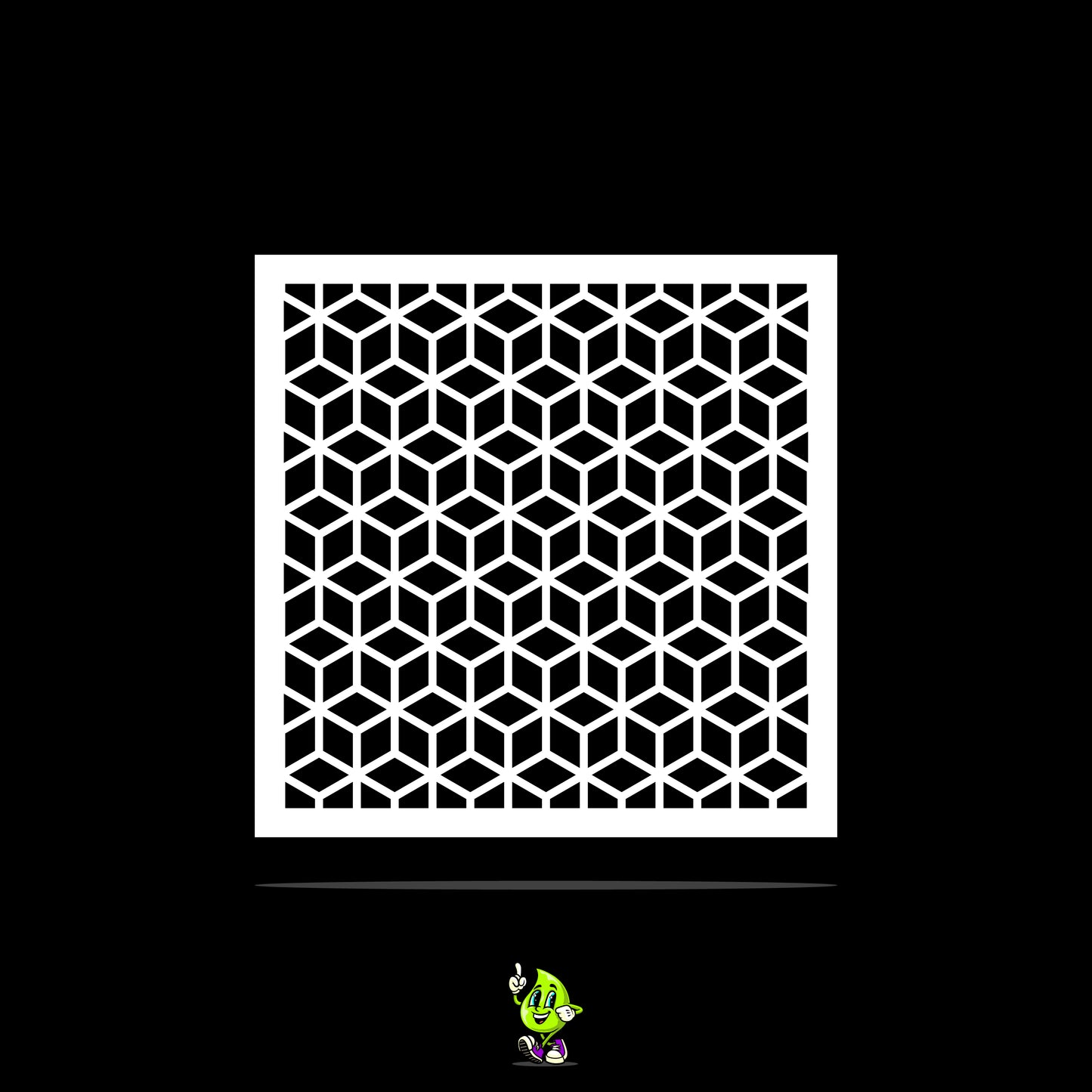 Cube Vinyl Stencil Pack – Set of 4