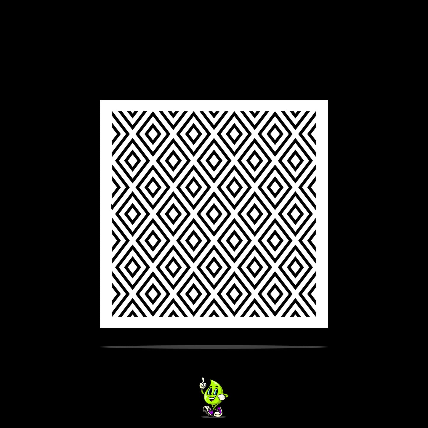 Diamonds Vinyl Stencil Pack – Set of 4