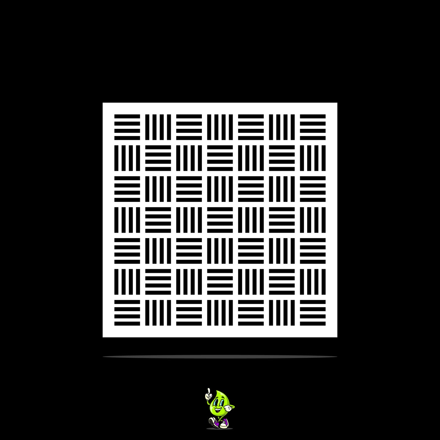 Cross Hatching Vinyl Stencil Pack – Set of 4