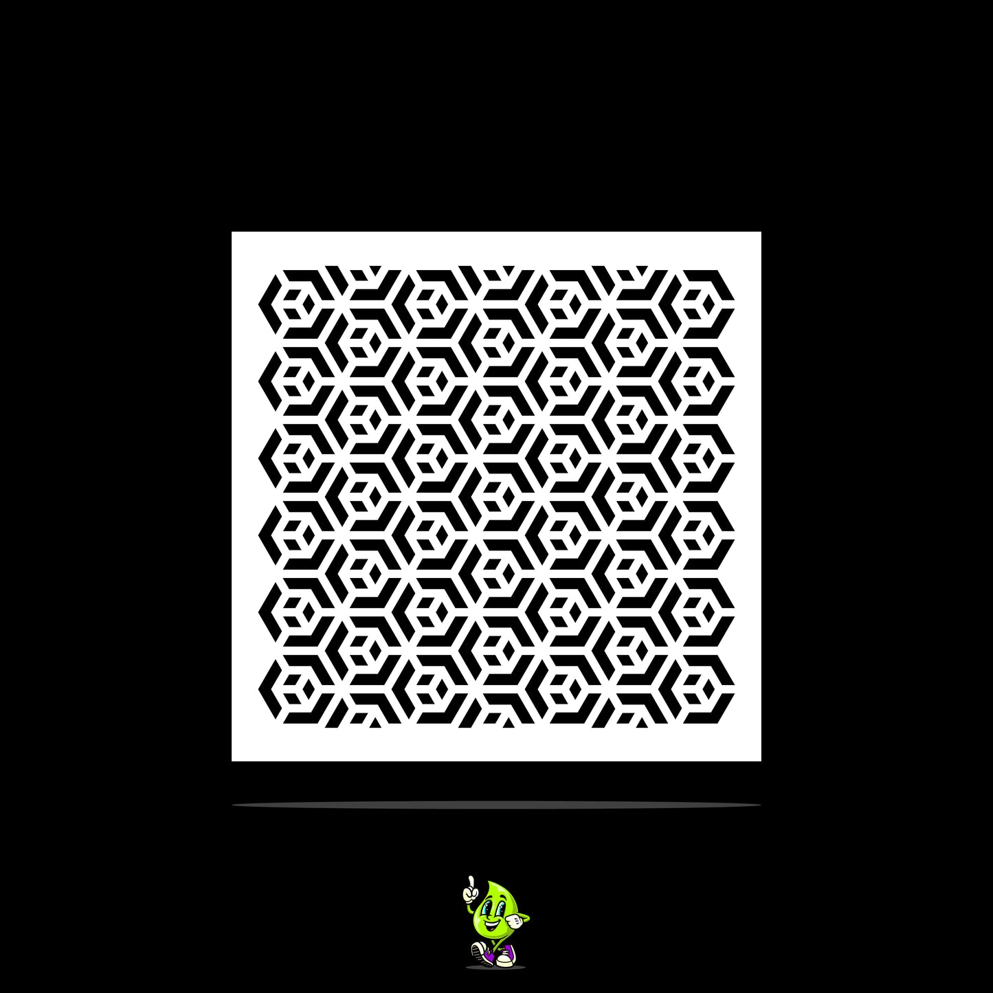 Hex Vinyl Stencil Pack – Set of 4