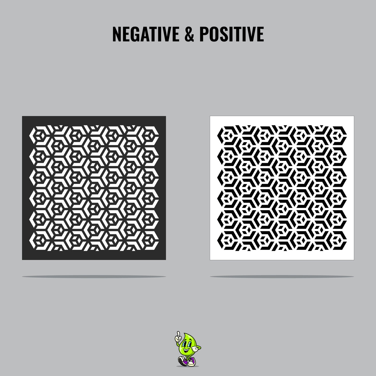 Hex Vinyl Stencil Pack – Set of 4