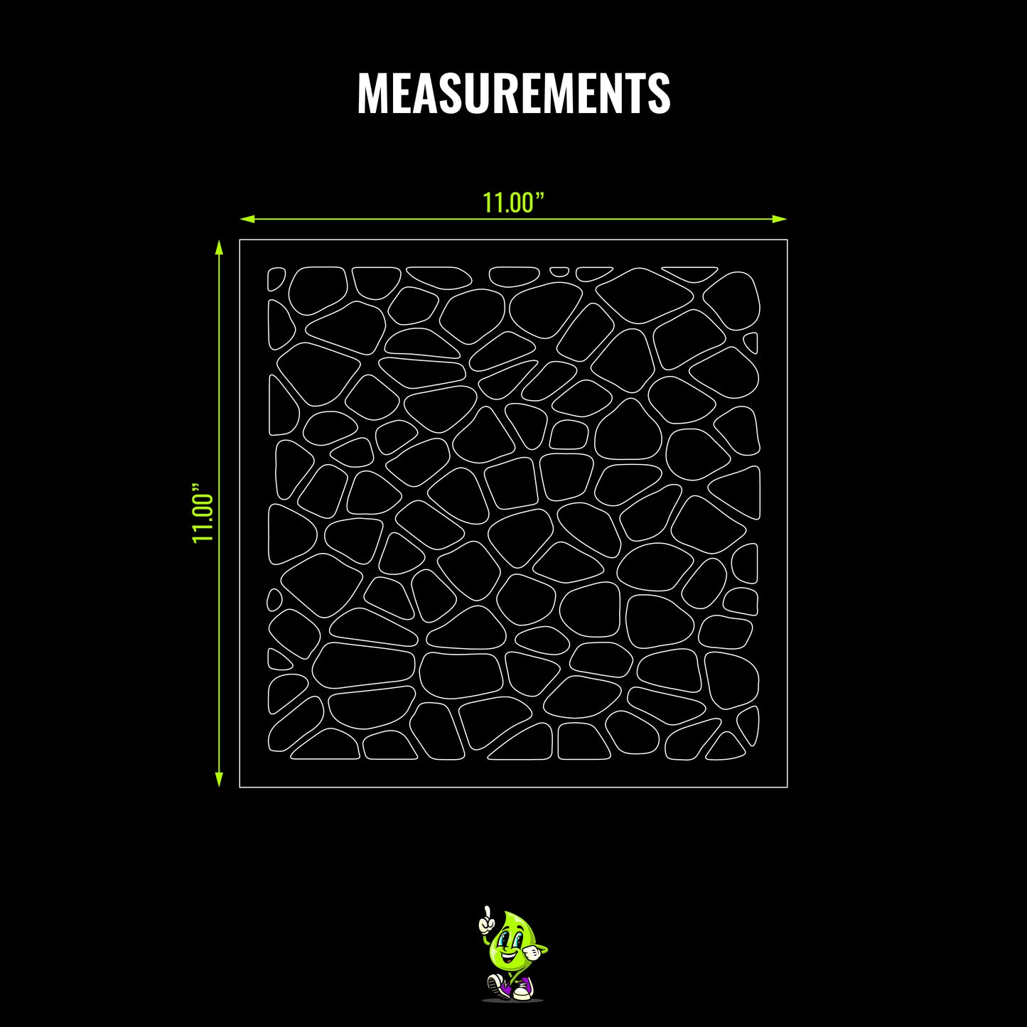 Cobblestone Vinyl Stencil Pack – Set of 4