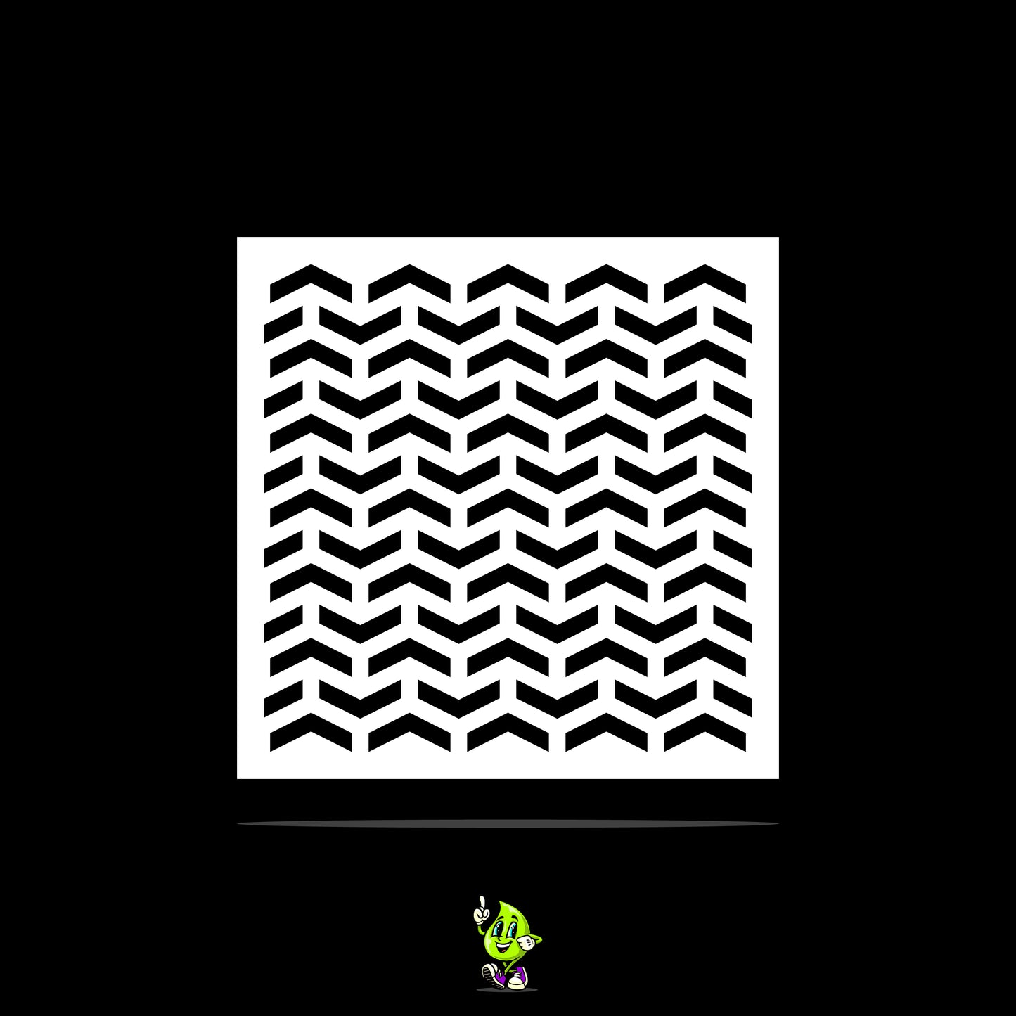 Chevron Vinyl Stencil Pack – Set of 4