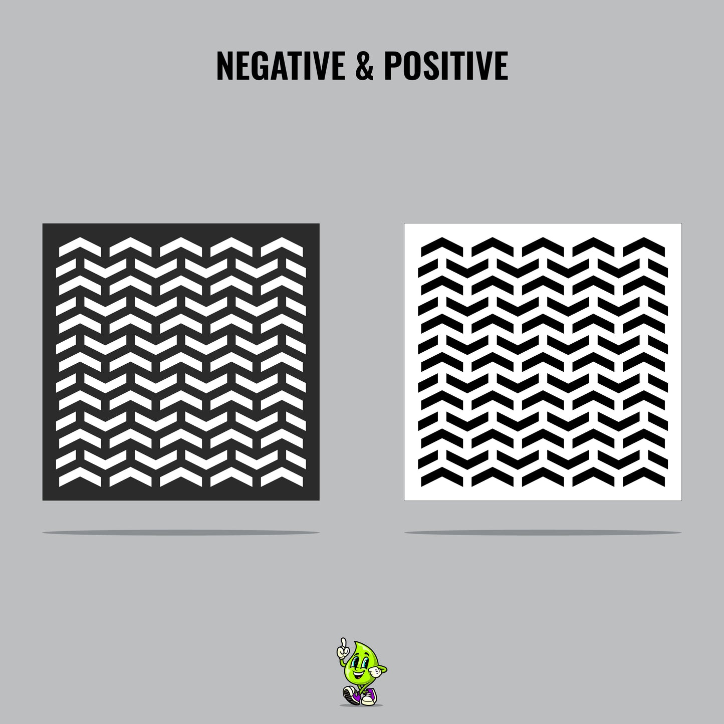 Chevron Vinyl Stencil Pack – Set of 4