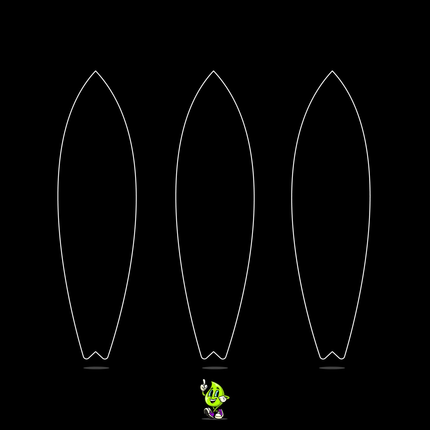 Blank Surfboard Bundle (3pcs)