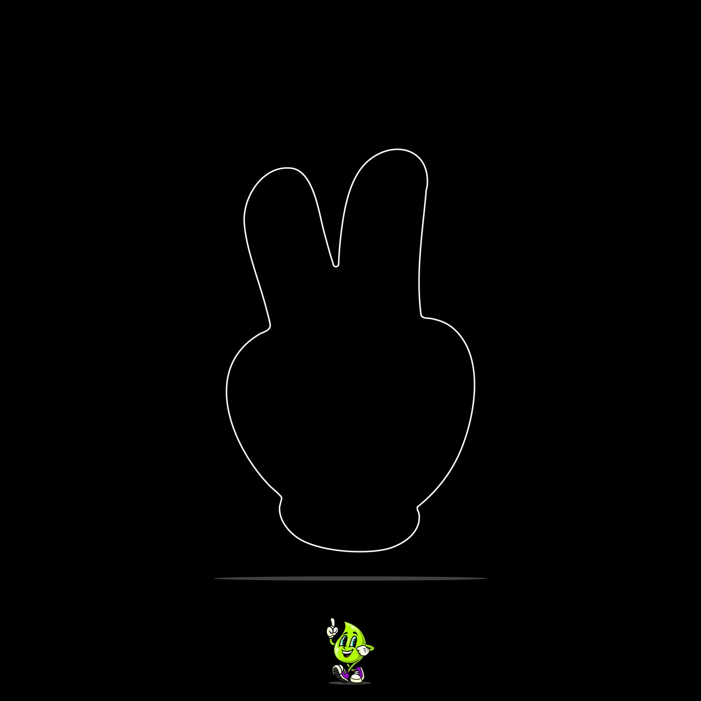 Blank Peace Fingers