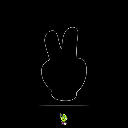 Blank Peace Fingers