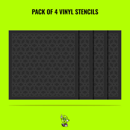 Cube Vinyl Stencil Pack – Set of 4