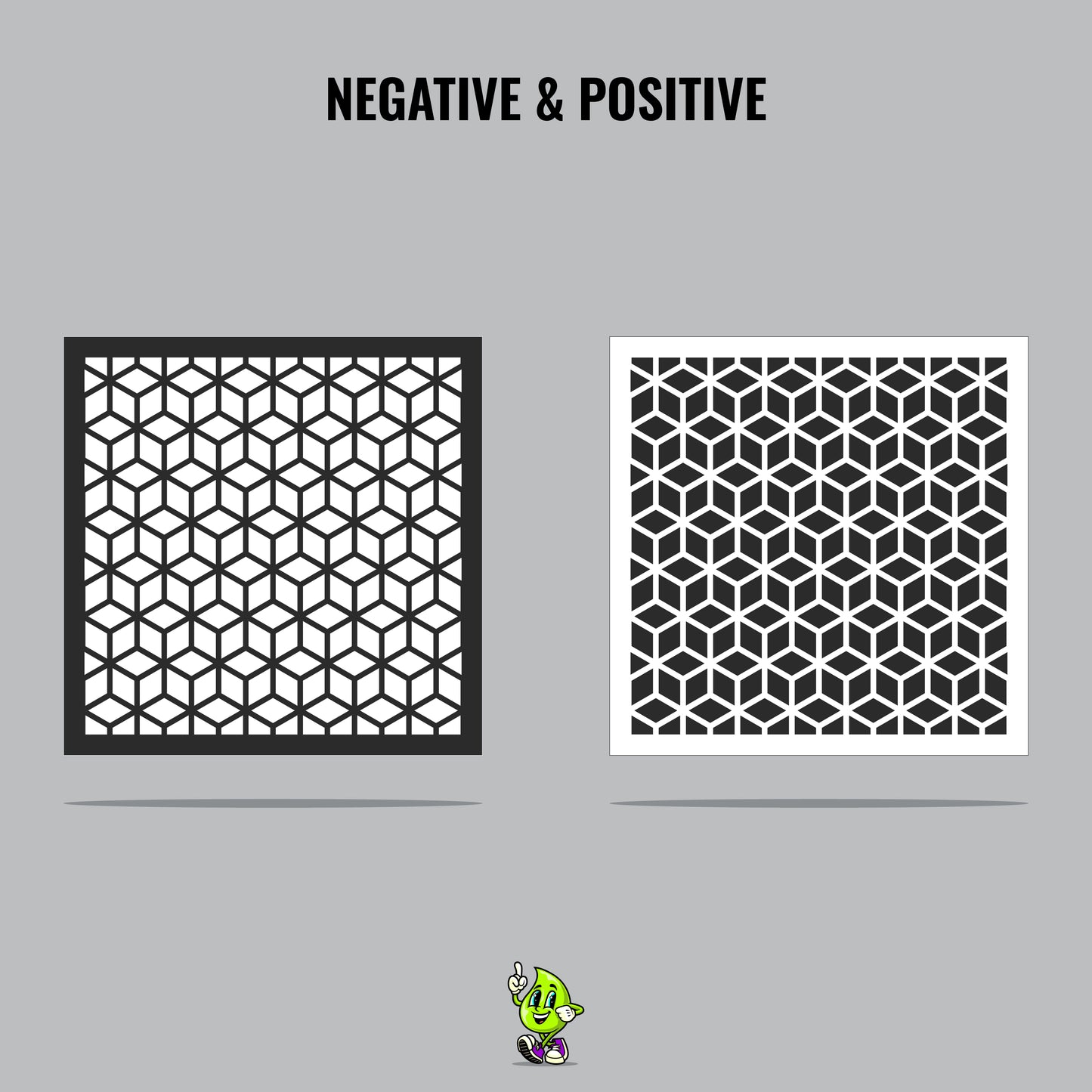 Cube Vinyl Stencil Pack – Set of 4