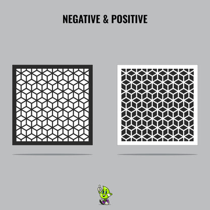 Cube Vinyl Stencil Pack – Set of 4