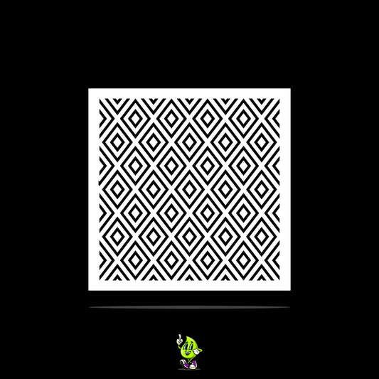Diamonds Vinyl Stencil Pack – Set of 4
