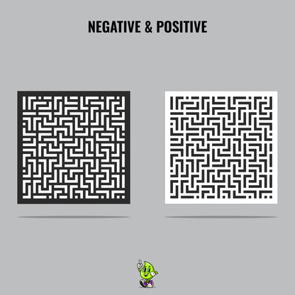 Labyrinth Vinyl Stencil Pack – Set of 4