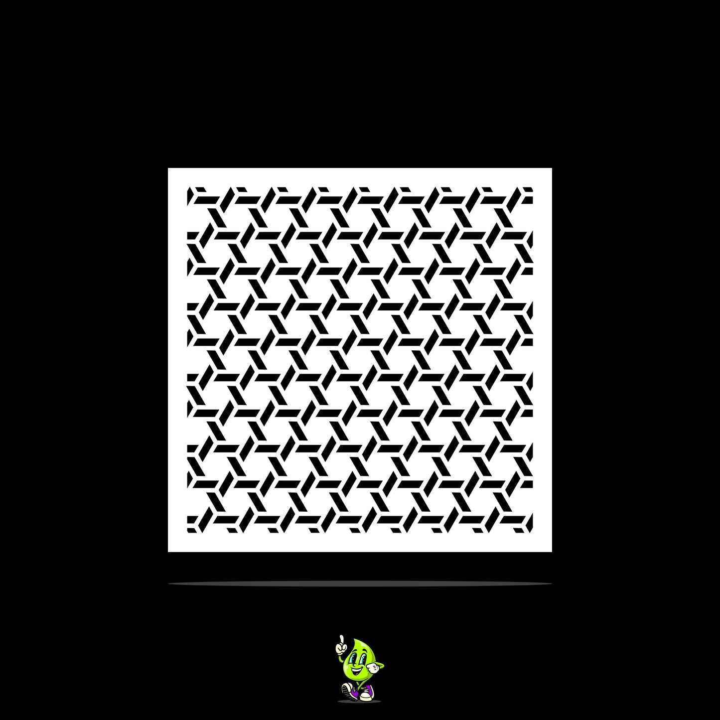 Hexahedron Vinyl Stencil Pack – Set of 4