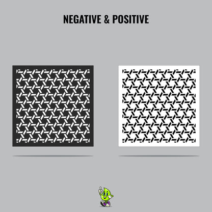 Hexahedron Vinyl Stencil Pack – Set of 4