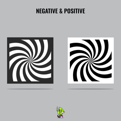 Spiral Vinyl Stencil Pack – Set of 4