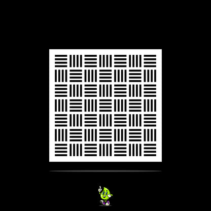 Cross Hatching Vinyl Stencil Pack – Set of 4