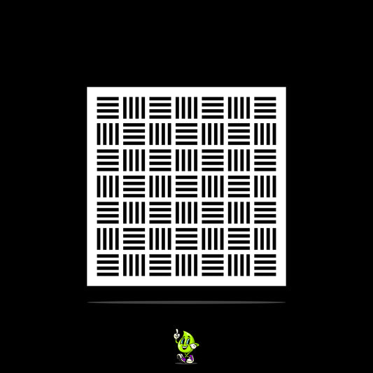 Cross Hatching Vinyl Stencil Pack – Set of 4