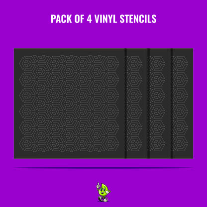 Hex Vinyl Stencil Pack – Set of 4