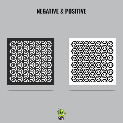 Hex Vinyl Stencil Pack – Set of 4