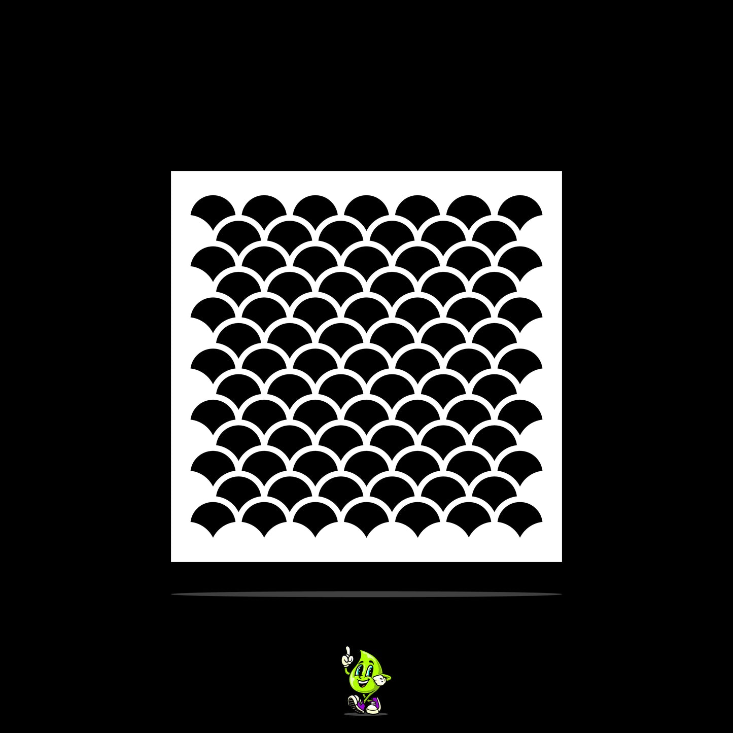 Fish Scale Vinyl Stencil Pack – Set of 4
