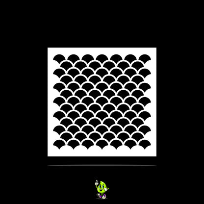 Fish Scale Vinyl Stencil Pack – Set of 4