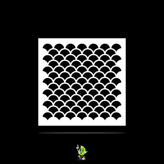 Fish Scale Vinyl Stencil Pack – Set of 4