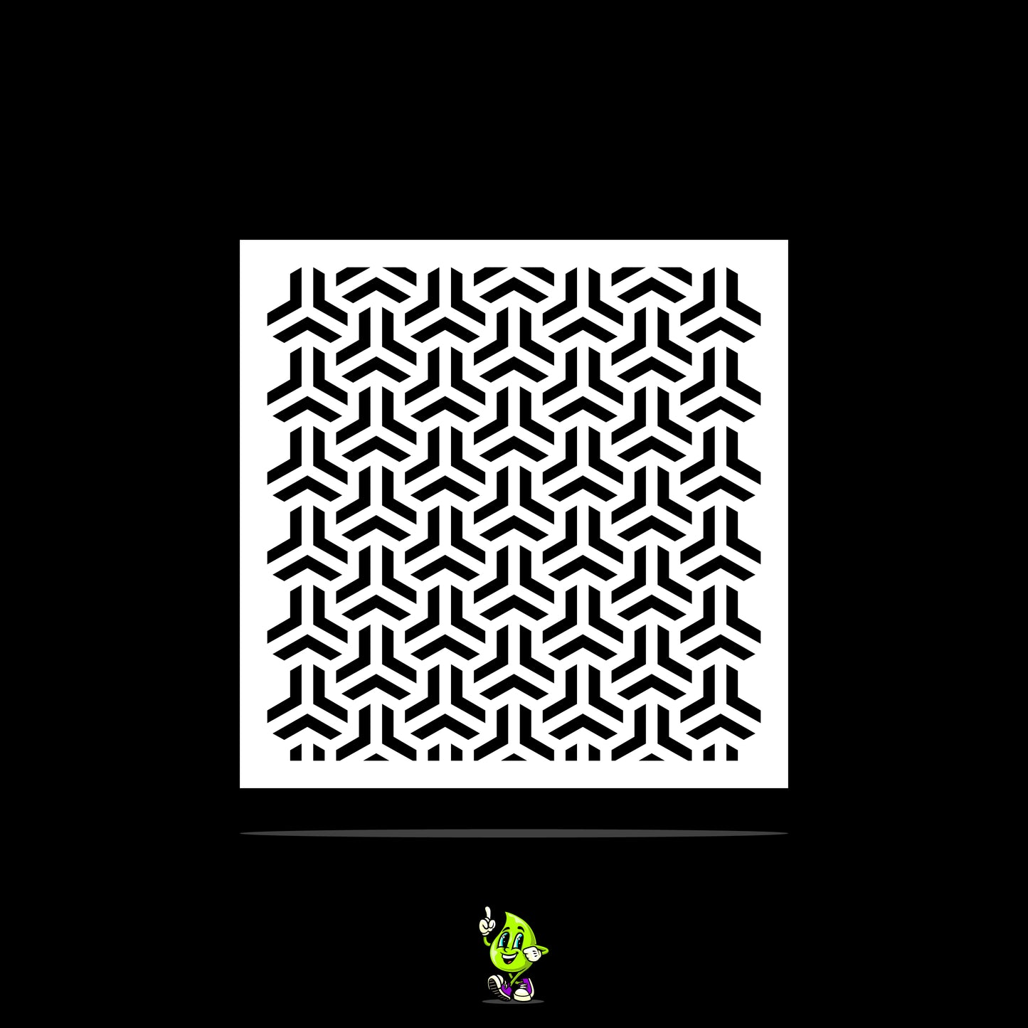 Y Geometric Vinyl Stencil Pack – Set of 4