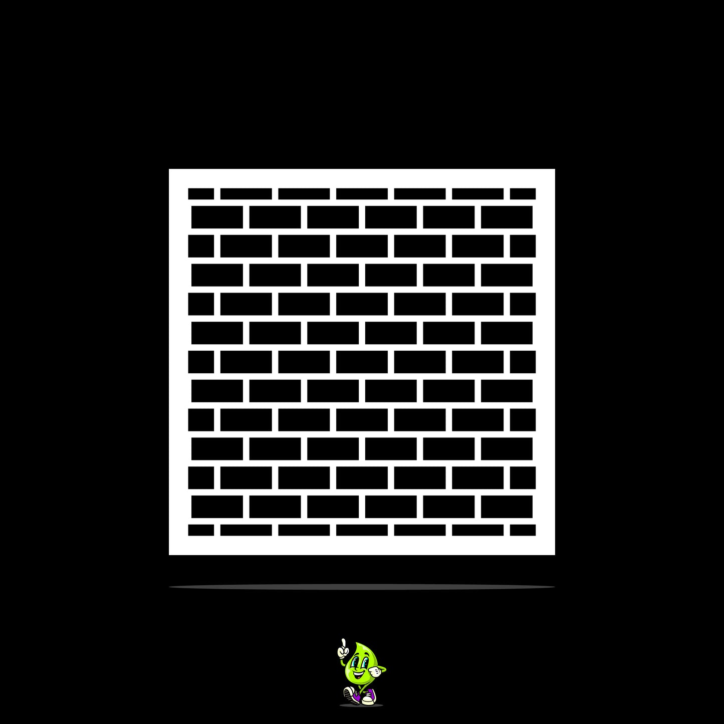 Bricks Vinyl Stencil Pack – Set of 4