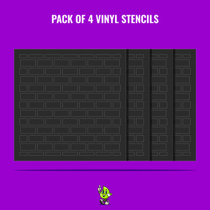 Bricks Vinyl Stencil Pack – Set of 4