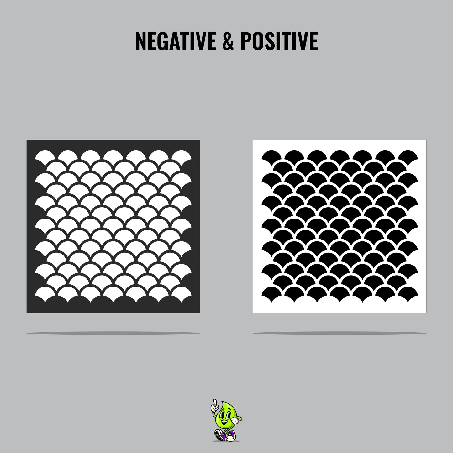Fish Scale Vinyl Stencil Pack – Set of 4