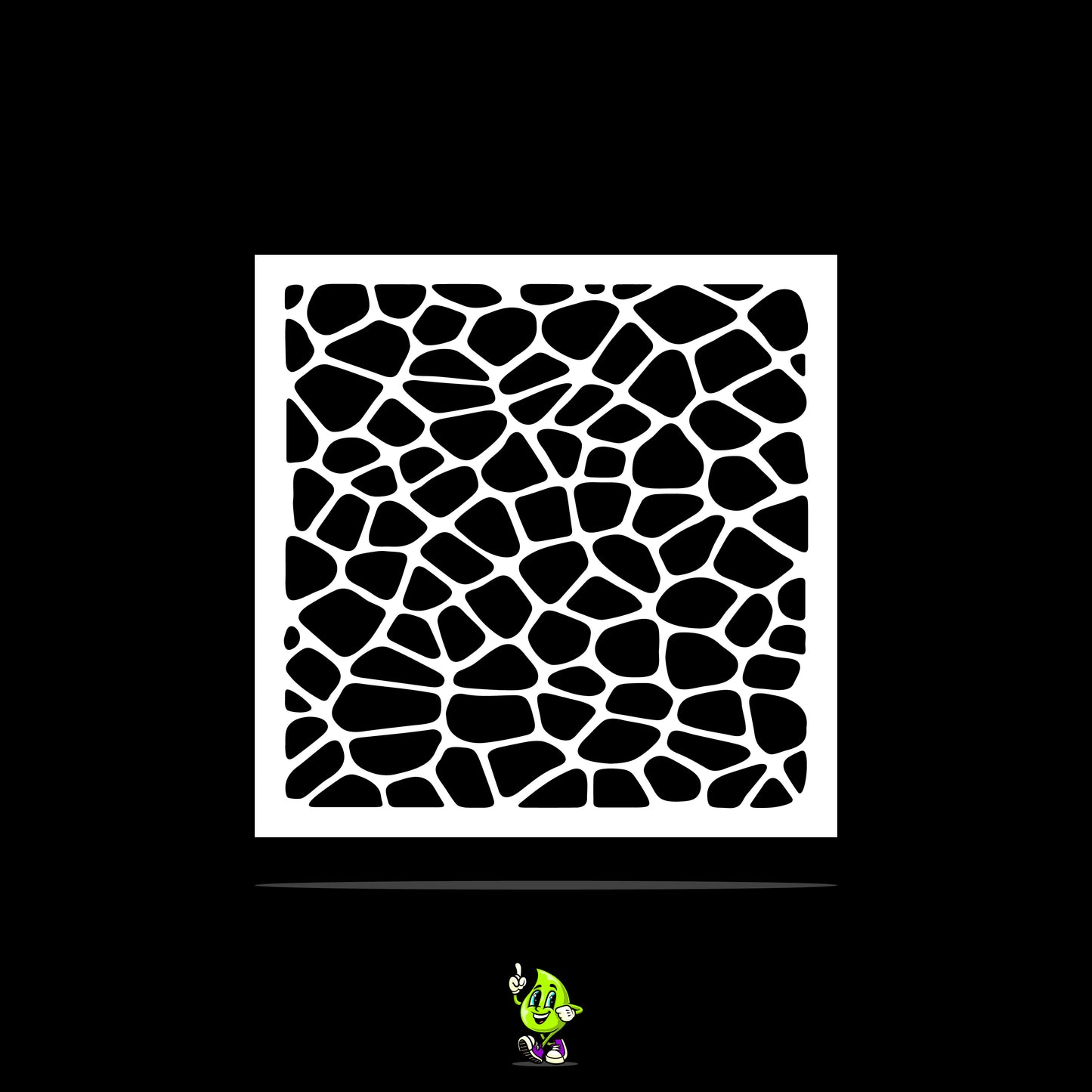 Cobblestone Vinyl Stencil Pack – Set of 4