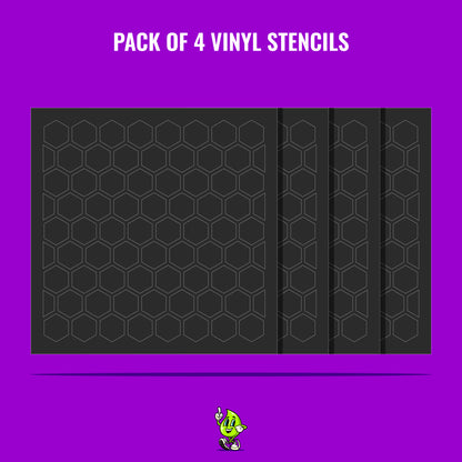 Honeycomb Vinyl Stencil Pack – Set of 4