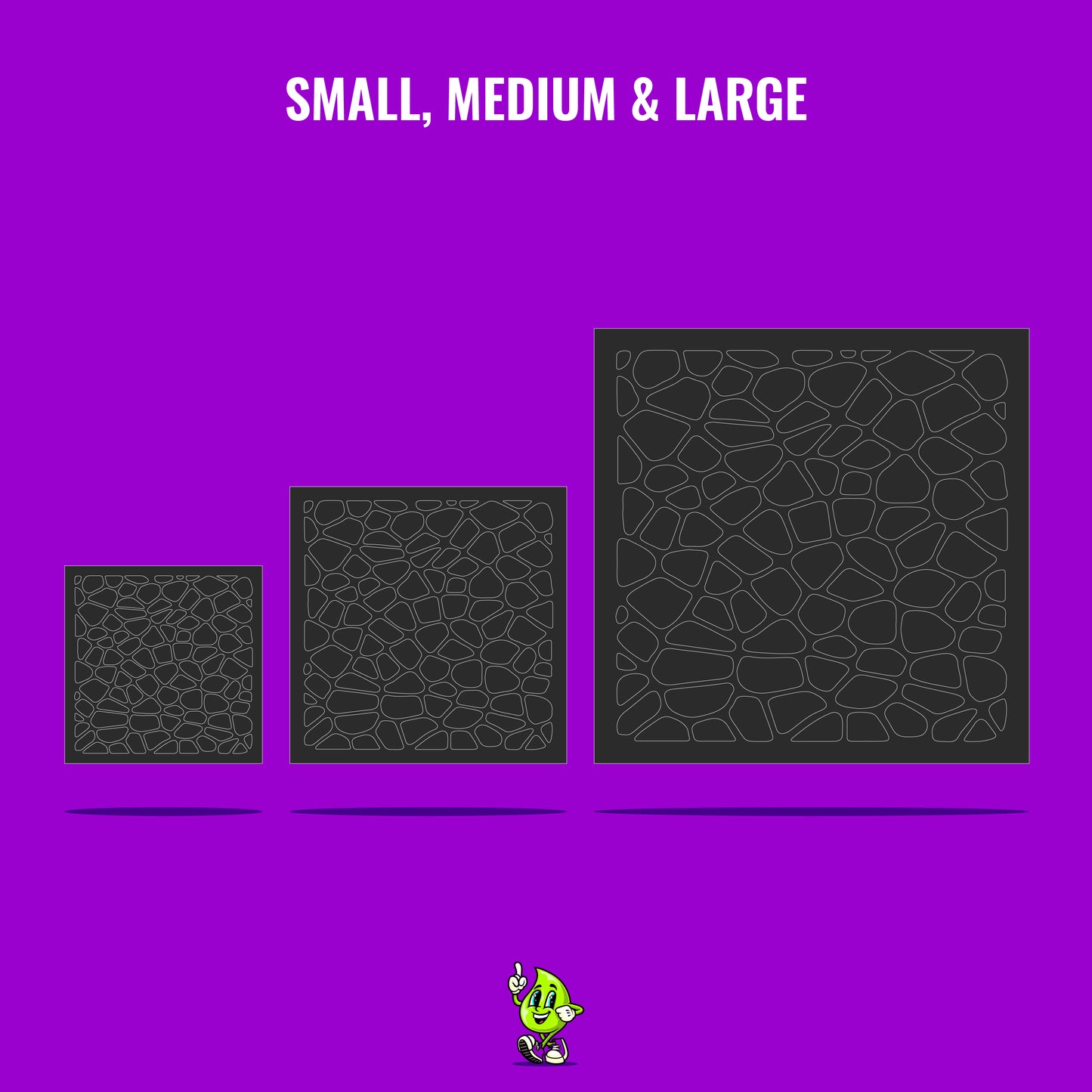 Cobblestone Vinyl Stencil Pack – Set of 4