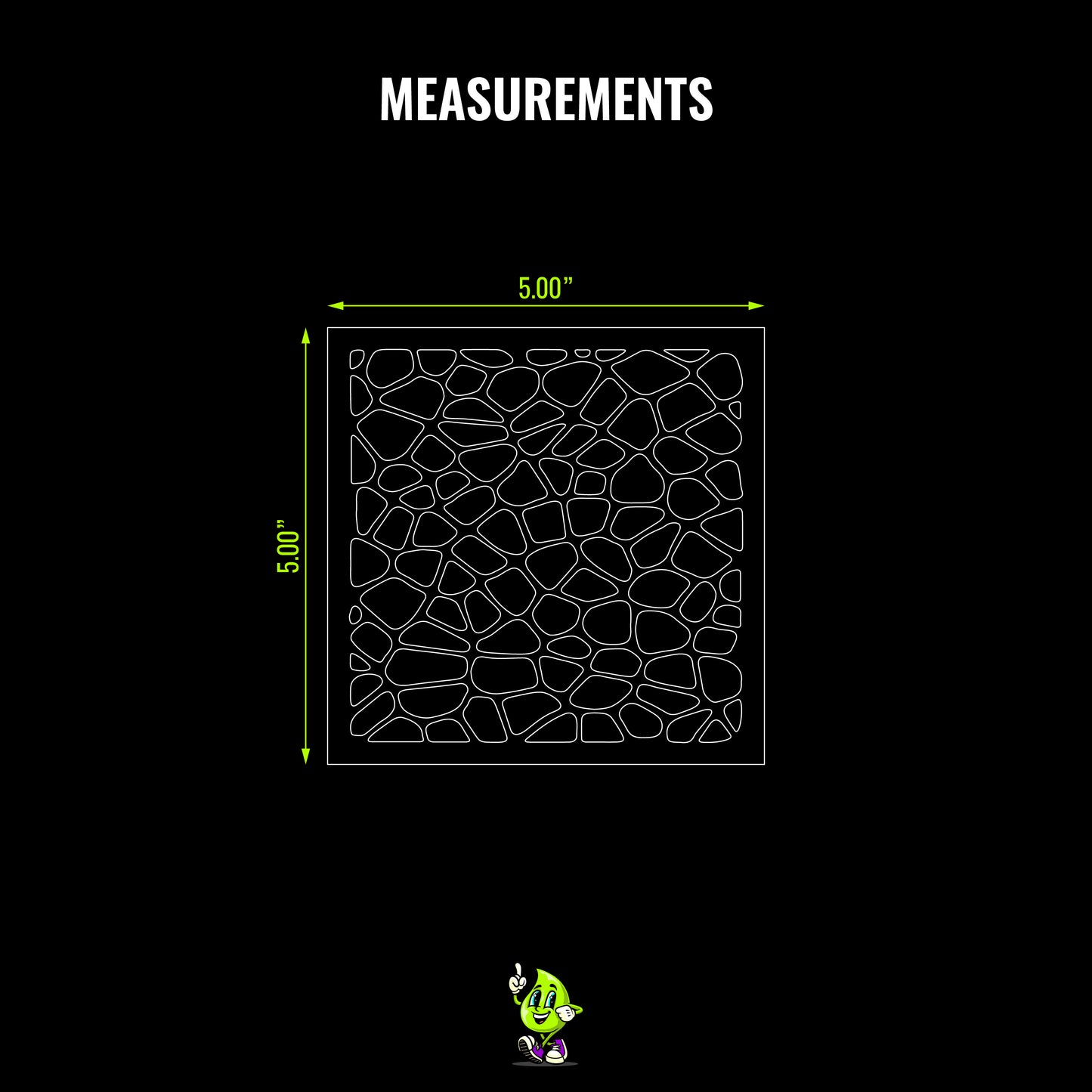 Cobblestone Vinyl Stencil Pack – Set of 4