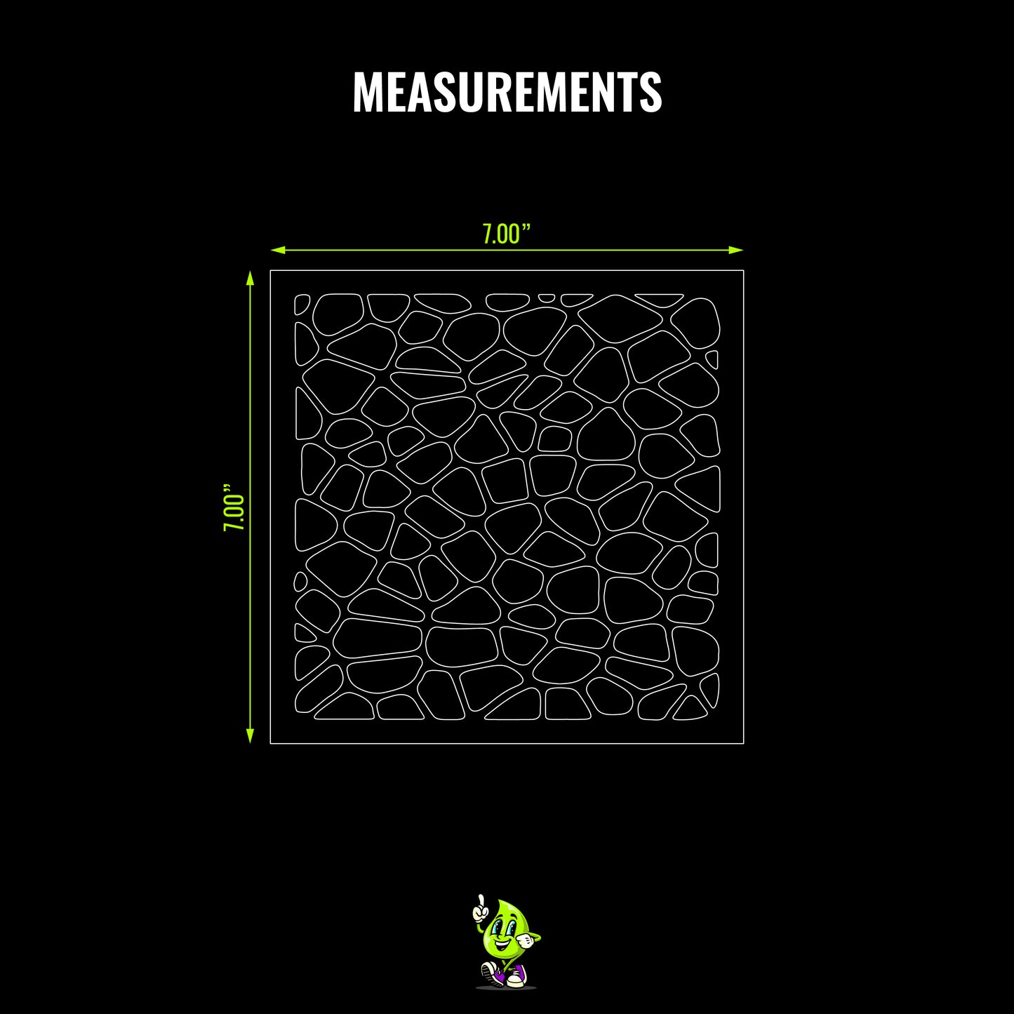 Cobblestone Vinyl Stencil Pack – Set of 4