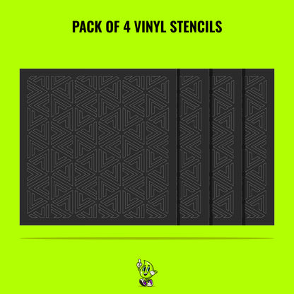 Tribal Vinyl Stencil Pack – Set of 4