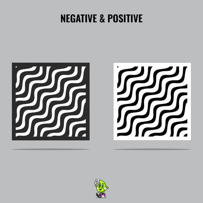 Waves Vinyl Stencil Pack – Set of 4