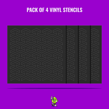 Chevron Vinyl Stencil Pack – Set of 4