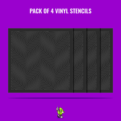 Optical Illusion I Vinyl Stencil Pack – Set of 4