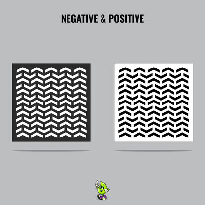 Chevron Vinyl Stencil Pack – Set of 4
