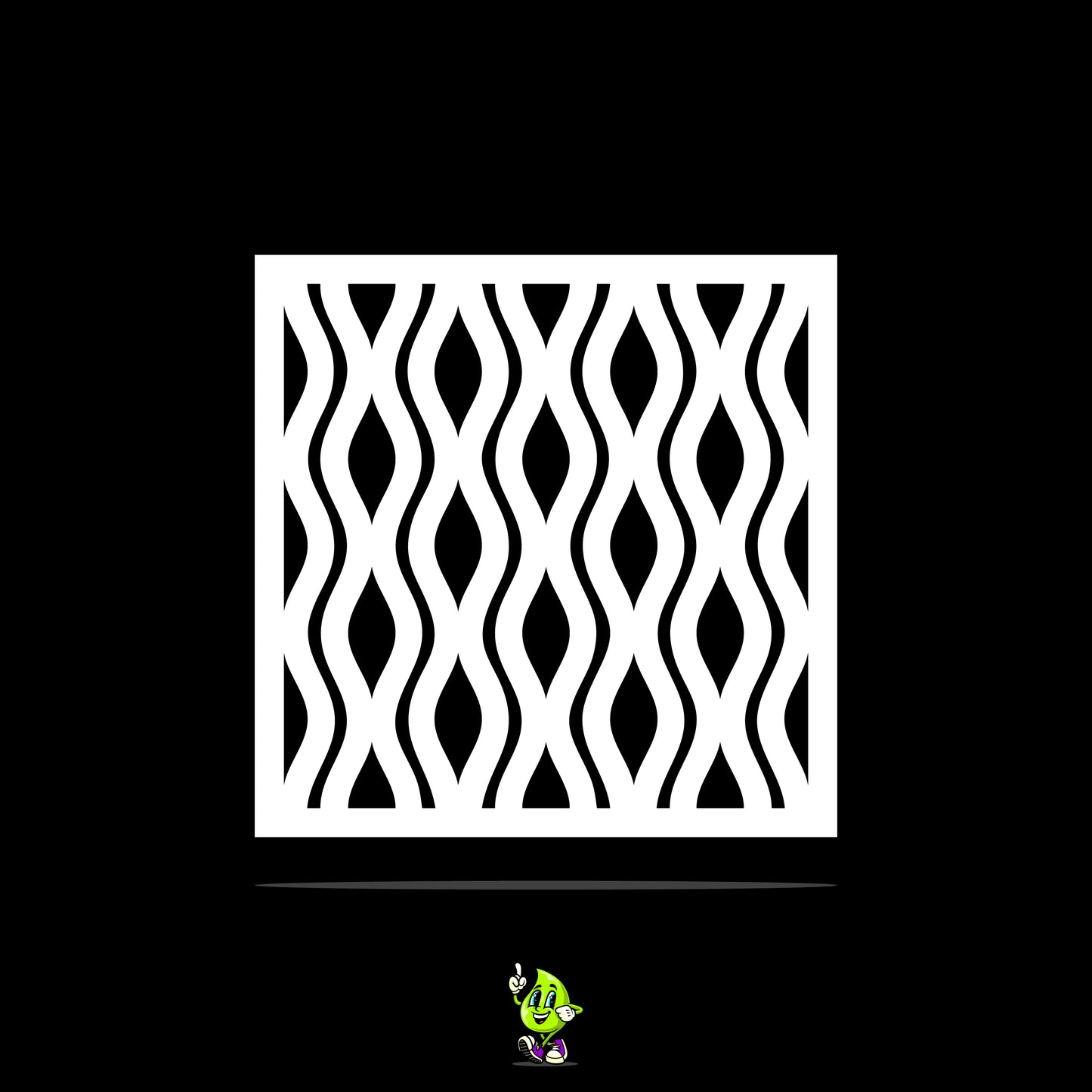 Curvy Lines Vinyl Stencil Pack – Set of 4