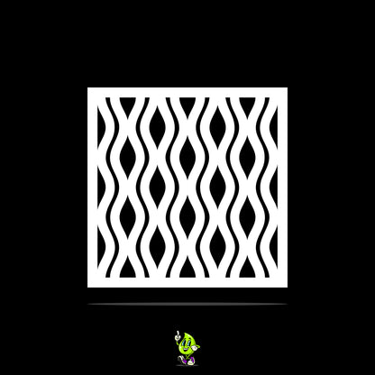 Curvy Lines Vinyl Stencil Pack – Set of 4