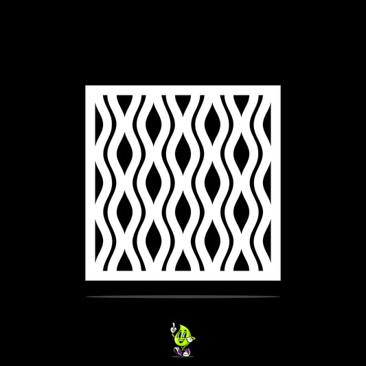 Curvy Lines Vinyl Stencil Pack – Set of 4