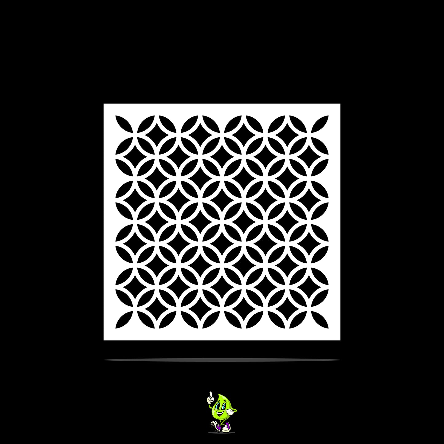 Lattice Circle Vinyl Stencil Pack – Set of 4