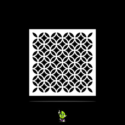Lattice Circle Vinyl Stencil Pack – Set of 4