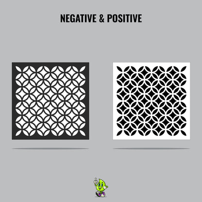 Lattice Circle Vinyl Stencil Pack – Set of 4