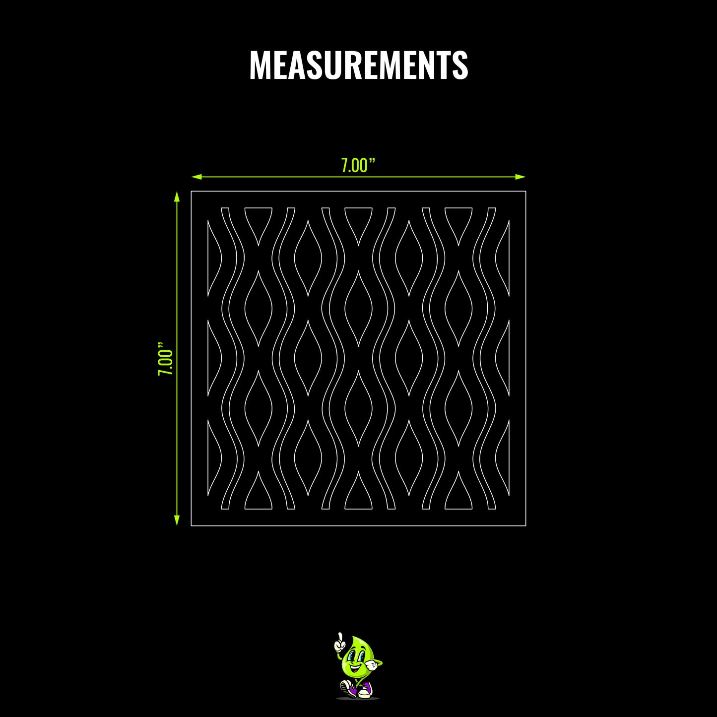 Curvy Lines Vinyl Stencil Pack – Set of 4